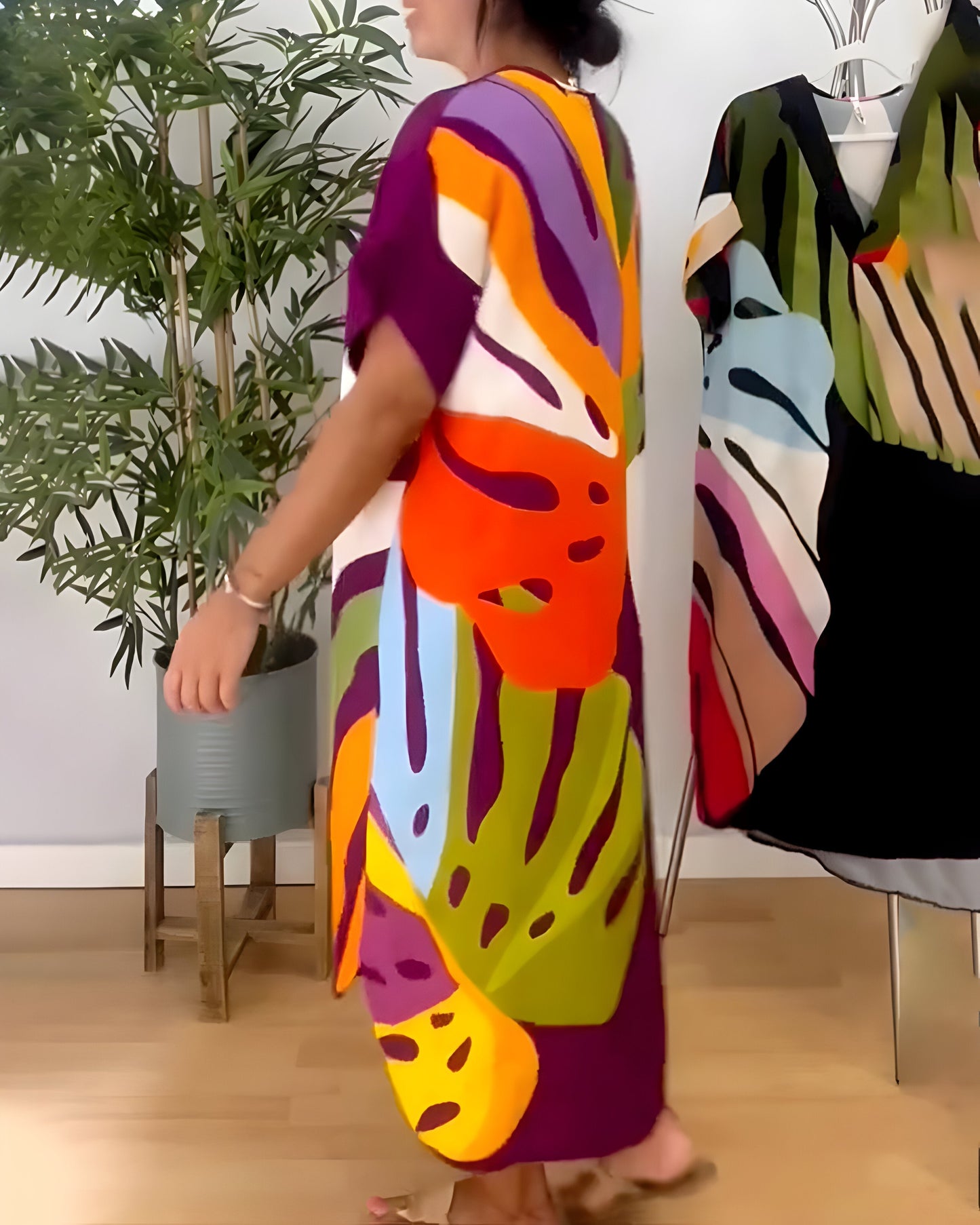 Rianna™ | Abstract Print Dress