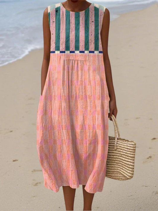 Lily™ | Striped Pastel Midi Dress