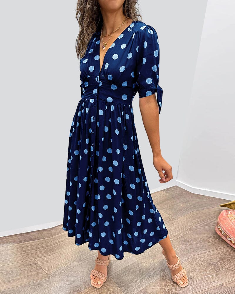 Bellamy™ | Polka Dots V-Neck Dress