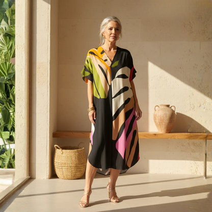 Rianna™ | Abstract Print Dress