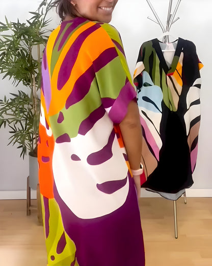 Rianna™ | Abstract Print Dress