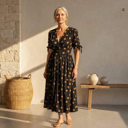 Bellamy™ | Polka Dots V-Neck Dress