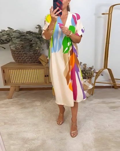 Rianna™ | Abstract Print Dress