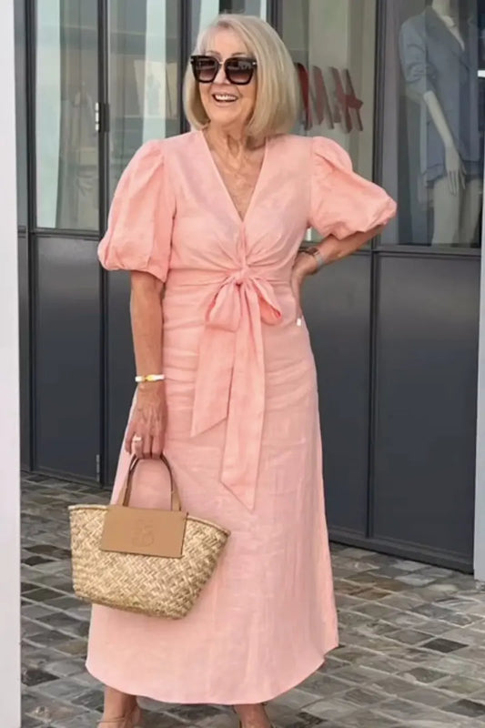 Natasha™ | Elegant V-Neck Dress