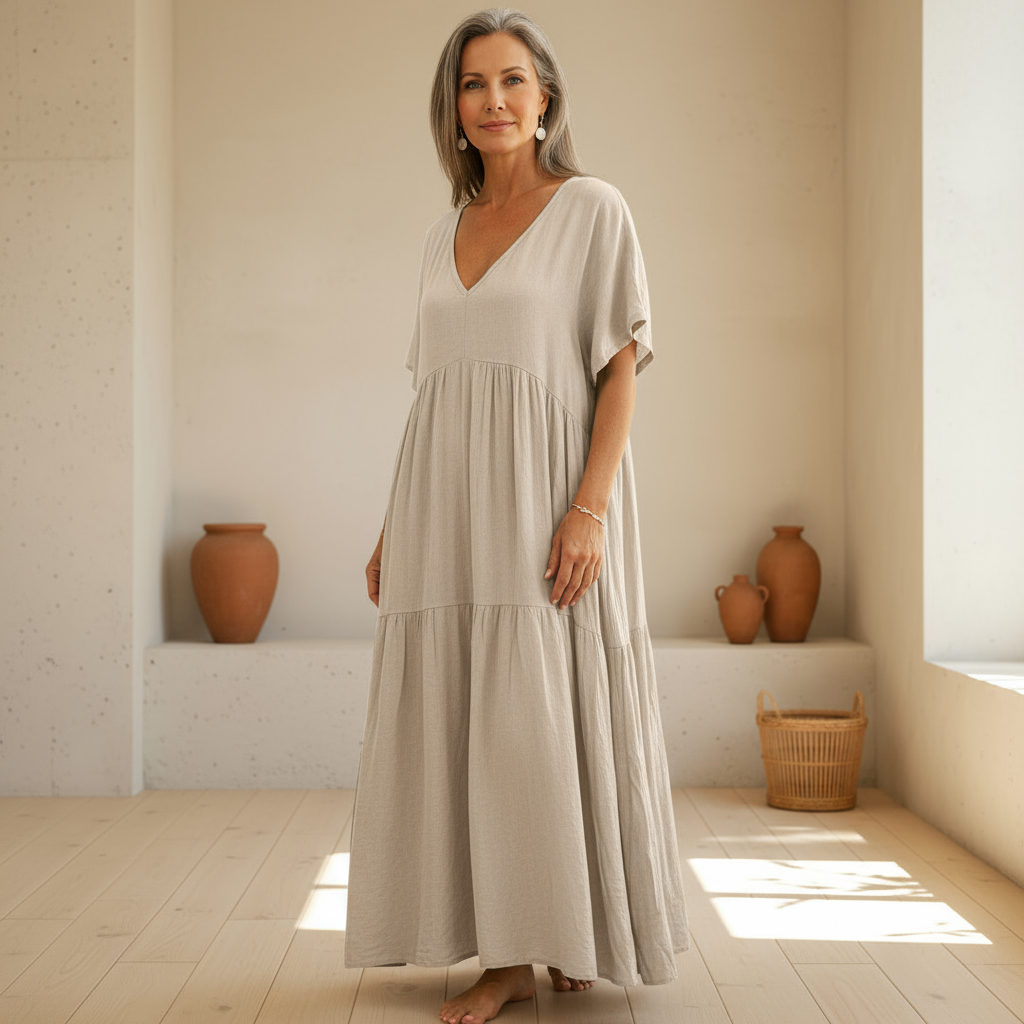 Maelis™ | Cotton Linen Dress