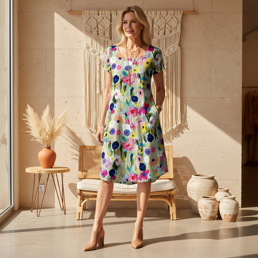 Priya™ | Watercolor Bloom Dress