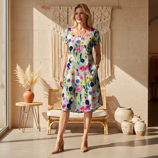 Priya™ | Watercolor Bloom Dress